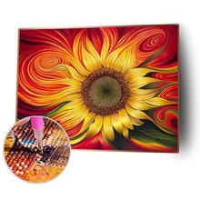 Lade das Bild in den Galerie-Viewer, Begeisterte Sonnenblume - voller quadratischer Diamant - 50x40cm
