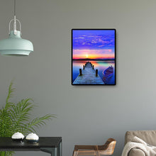 Lade das Bild in den Galerie-Viewer, Wand Fantasie Sonnenuntergang - voller quadratischer Diamant - 40x50cm
