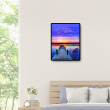 Lade das Bild in den Galerie-Viewer, Wand Fantasie Sonnenuntergang - voller quadratischer Diamant - 40x50cm
