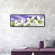 Lade das Bild in den Galerie-Viewer, Blume Weihnachten - voller runder Diamant - 80x30cm

