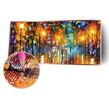 Lade das Bild in den Galerie-Viewer, Straßennachtansicht - voller runder Diamant - 80x40cm
