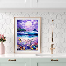 Lade das Bild in den Galerie-Viewer, Kreuz-Ctitch Delphin - voller quadratischer Diamant - 40x50cm
