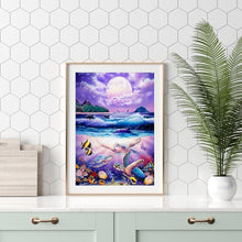 Lade das Bild in den Galerie-Viewer, Kreuz-Ctitch Delphin - voller quadratischer Diamant - 40x50cm
