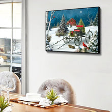Lade das Bild in den Galerie-Viewer, Wagen im Schnee - voller quadratischer Diamant - 50x40cm
