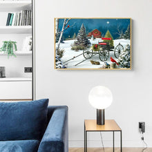 Lade das Bild in den Galerie-Viewer, Wagen im Schnee - voller quadratischer Diamant - 50x40cm
