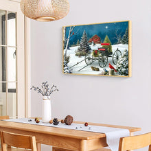 Lade das Bild in den Galerie-Viewer, Wagen im Schnee - voller quadratischer Diamant - 50x40cm
