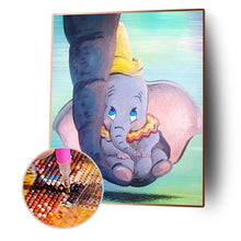 Lade das Bild in den Galerie-Viewer, Cartoon Elefant - voller quadratischer Diamant - 40x50cm
