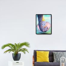 Lade das Bild in den Galerie-Viewer, Cartoon Elefant - voller quadratischer Diamant - 40x50cm
