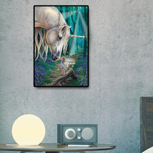 Lade das Bild in den Galerie-Viewer, Pferd und Elfe - voller runder Diamant - 30x40cm
