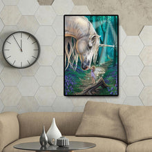 Lade das Bild in den Galerie-Viewer, Pferd und Elfe - voller runder Diamant - 30x40cm
