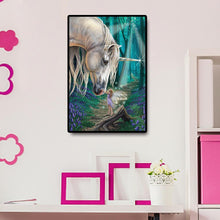 Lade das Bild in den Galerie-Viewer, Pferd und Elfe - voller runder Diamant - 30x40cm
