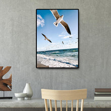 Lade das Bild in den Galerie-Viewer, Fliegende Möwe - voller runder Diamant - 30x40cm

