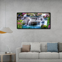 Lade das Bild in den Galerie-Viewer, Bergblick Landschaft - voller runder Diamant - 80x40cm
