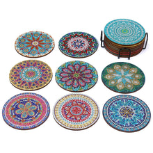 Lade das Bild in den Galerie-Viewer, Mandala/Halloween/Schmetterlinge – Runder Untersetzer aus Holz
