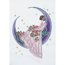 Lade das Bild in den Galerie-Viewer, MÄDCHEN MOND DIY KRISTALL STRASS DIAMANT MALEREI

