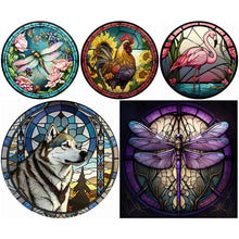Lade das Bild in den Galerie-Viewer, Buntglas Animal-VollerDiamond Painting-35x35cm
