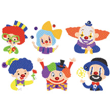 Lade das Bild in den Galerie-Viewer, 6pcs-Clown-Diy Handwerk Aufkleber
