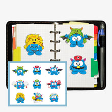 Lade das Bild in den Galerie-Viewer, 9pcs-Smurfs-Diy Handwerk Aufkleber

