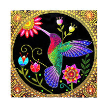 Lade das Bild in den Galerie-Viewer, Kolibri-speziell geformte Kristalldiamantmalerei-30 * 30cm
