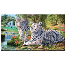 Lade das Bild in den Galerie-Viewer, Tiger - Vollständige runde / quadratische Diamantmalerei (70 * 40 cm)
