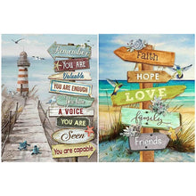 Lade das Bild in den Galerie-Viewer, Beach Sign-Voller Round Diamond Painting-30x40cm

