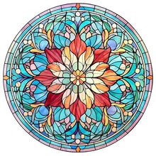 Lade das Bild in den Galerie-Viewer, Buntglas Flower-Full Round Diamond Painting-30x30cm
