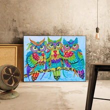 Lade das Bild in den Galerie-Viewer, Eulen-speziell geformtes Kristalldiamant-Gemälde-40 * 30cm
