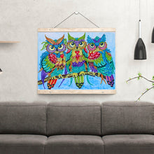 Lade das Bild in den Galerie-Viewer, Eulen-speziell geformtes Kristalldiamant-Gemälde-40 * 30cm
