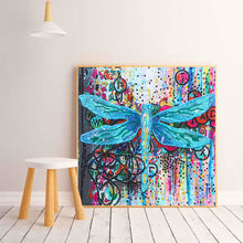 Lade das Bild in den Galerie-Viewer, Libelle-speziell geformtes Kristalldiamant-Gemälde-30*30cm
