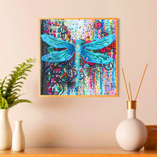 Lade das Bild in den Galerie-Viewer, Libelle-speziell geformtes Kristalldiamant-Gemälde-30*30cm
