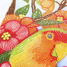 Lade das Bild in den Galerie-Viewer, Blumen-Papagei-speziell geformtes Kristall-Diamant-Gemälde-30 * 40cm
