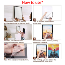 Lade das Bild in den Galerie-Viewer, 3 Farben Selbstklebender Magnetrahmen DIY Diamant-Gemälderahmen
