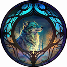 Lade das Bild in den Galerie-Viewer, Buntglas Animal-Voller Diamond Painting-30x30cm
