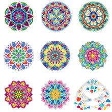 Lade das Bild in den Galerie-Viewer, 8 Stück/Set + 1 Ablageregal-Mandala-Acryl Diamond Untersetzer
