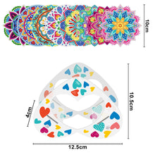 Lade das Bild in den Galerie-Viewer, 8 Stück/Set + 1 Ablageregal-Mandala-Acryl Diamond Untersetzer
