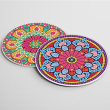 Lade das Bild in den Galerie-Viewer, 8 Stück/Set + 1 Ablageregal-Mandala-Acryl Diamond Untersetzer
