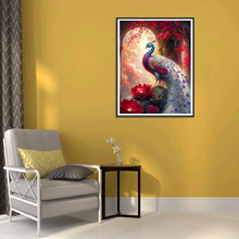 Lade das Bild in den Galerie-Viewer, (Multi-Größe Rund/Quadrat)  Pfau-Full Round Diamond Painting
