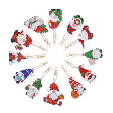 Lade das Bild in den Galerie-Viewer, 12 x doppelseitiger Weihnachtsmann-Schlüsselanhänger
