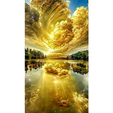Lade das Bild in den Galerie-Viewer, Landschaftsblumen-Vollbohrer-Diamond painting 40*70cm
