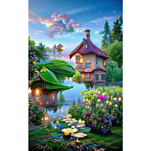 Lade das Bild in den Galerie-Viewer, Lake Island House-Full Drill Diamond Painting-40x70cm
