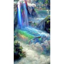 Lade das Bild in den Galerie-Viewer, Traumhafter Regenbogen-Wasserfall- 40x70CM
