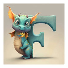 Lade das Bild in den Galerie-Viewer, Alphabet-Dinosaurier-Vollbohrer-Diamantmalerei
