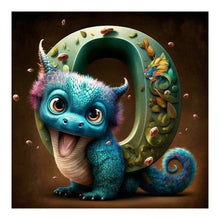 Lade das Bild in den Galerie-Viewer, Alphabet-Dinosaurier-Vollbohrer-Diamantmalerei
