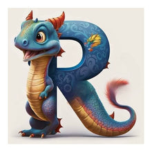 Lade das Bild in den Galerie-Viewer, Alphabet-Dinosaurier-Vollbohrer-Diamantmalerei
