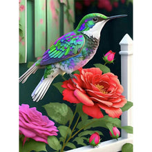 Lade das Bild in den Galerie-Viewer, Hummingbird Moonlight Flower-Voll Round Diamond Painting-30x40cm
