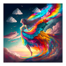 Lade das Bild in den Galerie-Viewer, Regenbogen Madchen-Voller  Diamond Painting-30x30cm
