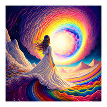 Lade das Bild in den Galerie-Viewer, Regenbogen Madchen-Voller  Diamond Painting-30x30cm
