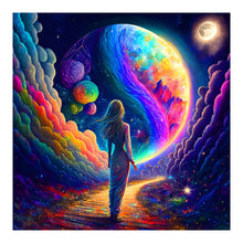 Lade das Bild in den Galerie-Viewer, Regenbogen Madchen-Voller  Diamond Painting-30x30cm
