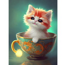 Lade das Bild in den Galerie-Viewer, Tier in einer Tasse-Voller  Diamond Painting-30x40cm
