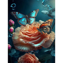 Lade das Bild in den Galerie-Viewer, Schmetterlingsrose-Voller  Diamond Painting-30x40cm
